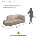 Ver imagem 3 de Sofá Living Orgânico 2 Lugares 165cm Base de Ferro Braço Direito Norten