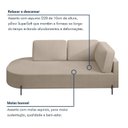 Ver imagem 7 de Sofá Living Orgânico 2 Lugares 175cm Base de Ferro Braço Lado Direito Norten Boucle Bege Claro