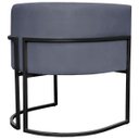 Ver imagem 5 de Poltrona Decorativa para Recepção Luna Suede Base de Ferro Preto