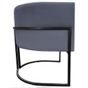 Ver imagem 4 de Poltrona Decorativa para Recepção Luna Suede Base de Ferro Preto