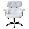 Cadeira Charles Eames Executiva em Tecido Sintético Branco - 1