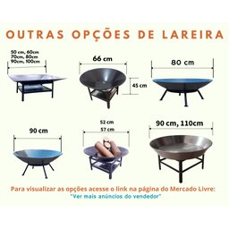 Lareira para Jardim a Lenha Externa - Fogueira Fire Pit - 6
