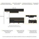 Ver imagem 4 de Cozinha Completa 5 Peças com Armário e Balcão Mp3708 Veneza Gb Preta