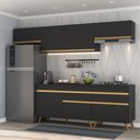 Ver imagem 2 de Cozinha Completa 5 Peças com Armário e Balcão Mp3708 Veneza Gb Preta