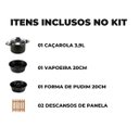Ver imagem 2 de Panela 3 em 1 Antiaderente 3,9l com Tampa de Vidro + 02 Descansos de Panela Quadrados Madeira 14,5cm
