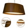 Lustre Pendente Cônico Oval Madeira Imbuia - 80 cm - 2