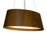 Lustre Pendente Cônico Oval Madeira Imbuia - 80 cm - 1