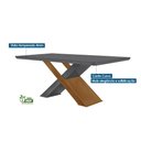 Ver imagem 4 de Conjunto: Mesa Sala Jantar Imperatriz Tampo Madeirado C/ Vidro Curvo 180x90 e 6 Cadeiras Amsterdã