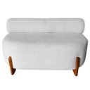 Ver imagem 2 de Poltrona Sofá Ilha Pequeno Lojas Orgânico Dois Lados Bouclé Prata