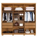 Ver imagem 3 de Guarda Roupa Lisboa 6 Portas Ripado 4 Gavetas 10 Prateleiras - Benetil