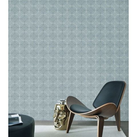 Papel de Parede Edantex Avalon 2 - Geométrico Cinza (leve Brilho) Ava-236