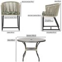 Ver imagem 2 de Mesa com 4 Cadeiras e Noronha Estofado 5 Trama Original Rami