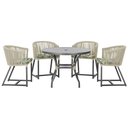 Ver imagem 1 de Mesa com 4 Cadeiras e Noronha Estofado 5 Trama Original Rami