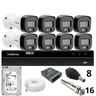 Kit 8 Câmeras Intelbras Bullet 3220b Full Color com Áudio Dvr Intelbras 1216-c Mhdx com Acesso Remot - 1