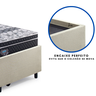 Bicama Box Solteiro Linho Bege 88x188 com 2 Colchões Gransleep Verticoil Ecoflex - 9