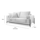 Ver imagem 4 de Sofá 3 Lugares Linho Bege Claro Bella 2,10m