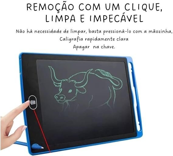 Lousa Mágica Infantil Digital 8,5 Polegadas Tablet Aprendizado Educativo Portátil:preto - 7