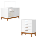 Ver imagem 2 de Quarto de Bebê Berço Americano + Cômoda Infantil 4g Branco Flip