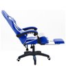Cadeira Gamer Giratória Com Apoio de Pé Kelter Azul e Branca V7006x - 4