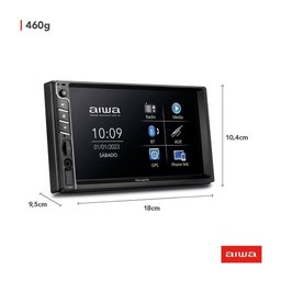 Car Áudio Central Multimídia, Aiwa, Tela 7" Hd, Bluetooth, Espelhamento 2din Aws-ca-dd-01 Bivolt . - 9