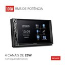 Ver imagem 3 de Car Áudio Central Multimídia, Aiwa, Tela 7" Hd, Bluetooth, Espelhamento 2din Aws-ca-dd-01 Bivolt .