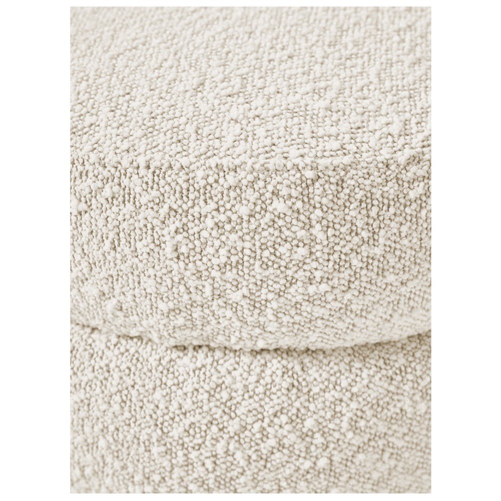 Puff Decorativo Orgânico Sala de Estar Lavínia Bouclé Bege - Amarena Móveis - 7