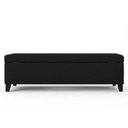 Ver imagem 3 de Recamier Bau Julia 1,20m Suede Preto - Inova Decor Inova Decorações