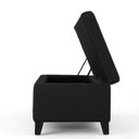 Ver imagem 4 de Recamier Bau Julia 1,20m Suede Preto - Inova Decor Inova Decorações
