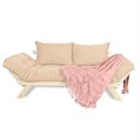 Ver imagem 1 de Sofá Japão Futon Sarja Impermeável Bege em Madeira Maciça