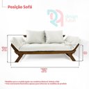 Ver imagem 7 de Sofá Japão Futon Sarja Impermeável Bege em Madeira Maciça