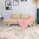 Ver imagem 6 de Sofá Japão Futon Sarja Impermeável Bege em Madeira Maciça