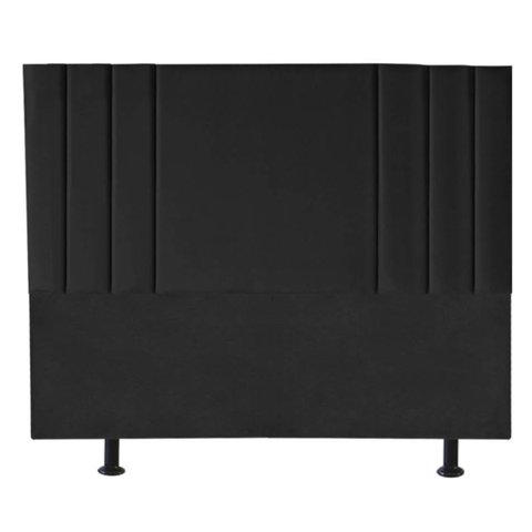 Cabeceira Cama Box King Estofada Grécia 160 Cm Suede:preto