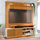 Ver imagem 2 de Estante Home Theater Ares Cinamomo/off White para Tv até 65” - Madetec