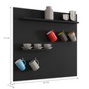 Ver imagem 3 de Painel Cantinho de Café 68cm MDP com Prateleiras Preto Oft Móveis