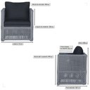Ver imagem 2 de 3 Poltronas Madri Alumínio Corda Náutica Estofado 12 Trama Prata