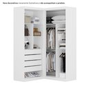Ver imagem 7 de Guarda-Roupa de Canto 4 Portas 4 Gavetas Tuim Yescasa Branco/Fosco Liso