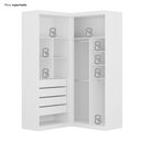 Ver imagem 6 de Guarda-Roupa de Canto 4 Portas 4 Gavetas Tuim Yescasa Branco/Fosco Liso