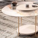 Ver imagem 6 de Mesa de Centro Redonda Tampo de Vidro Mindy H01 Off White - Mpozenato
