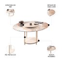 Ver imagem 4 de Mesa de Centro Redonda Tampo de Vidro Mindy H01 Off White - Mpozenato