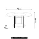 Ver imagem 5 de Mesa de Centro Redonda Tampo de Vidro Mindy H01 Off White - Mpozenato