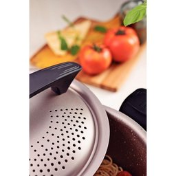 Espagueteira Tramontina Milazzo Alumínio Antiaderente Starflon Max Amêndoa 22 Cm Tramontina - 10