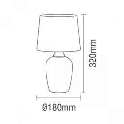 Abajur de Cerâmica Pottery 32cm Para 1 Lâmpada E27 Taschibra - 2