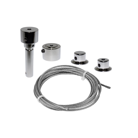 Kit Cabo De Aço 5m Prateleira Suspensa Exclusivo Co3563