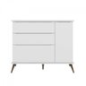 Guarda-roupa 3 Portas e Cômoda 3 Gavetas Melinda 100% Mdf Branco - 8