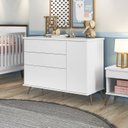 Ver imagem 7 de Guarda-roupa 3 Portas e Cômoda 3 Gavetas Melinda 100% Mdf Branco