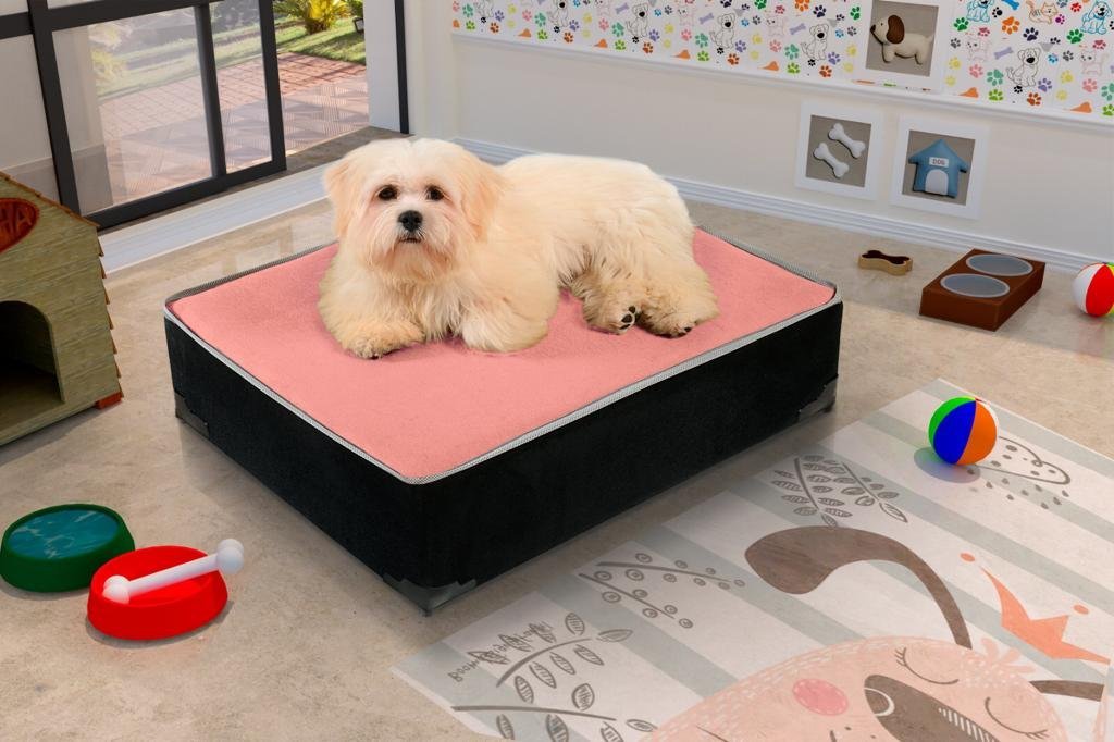 Cama Caminha Box Pet Cão e Gato Pequeno Royal:Rosa | MadeiraMadeira