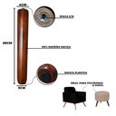 Ver imagem 2 de Kit 6 Chapinhas com Pés Palito 20cm Castanho - Mozzelar