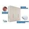 Guarda-roupa Casal 100% Mdf 4 Portas 3 Gavetas 13 Nichos Nantes Europa Off White - 5