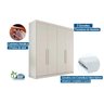 Guarda-roupa Casal 100% Mdf 4 Portas 3 Gavetas 13 Nichos Nantes Europa Off White - 3
