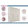 Guarda-roupa Casal 100% Mdf 4 Portas 3 Gavetas 13 Nichos Nantes Europa Off White - 4